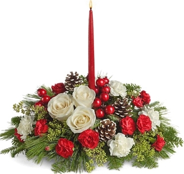 CHRISTMAS AGLOW CENTERPIECE