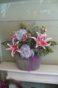 Crochet Tote Hydrangea & Lilies