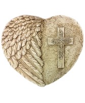 Cross and Angel Wings Stepping Stone