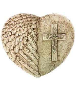 Cross and Angel Wings Stepping Stone