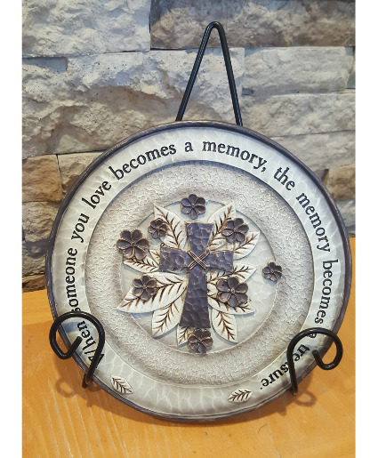 Cross memorial plaque A keepsake for a lost loved one