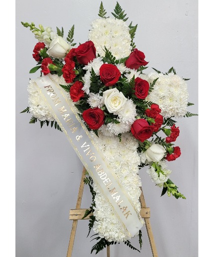 Cross Of Love Funeral Flowers