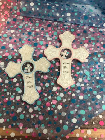 Cross ornament Christening gift