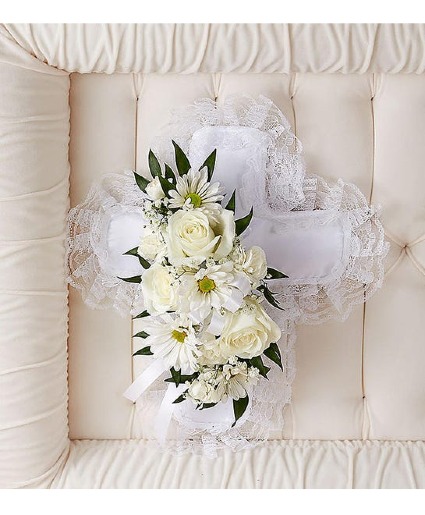Cross Pillow Funeral Flowers