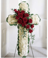 Cross Red Rose 