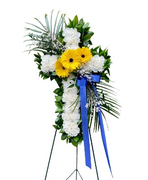Cross Standing Spray Flower Arrangement