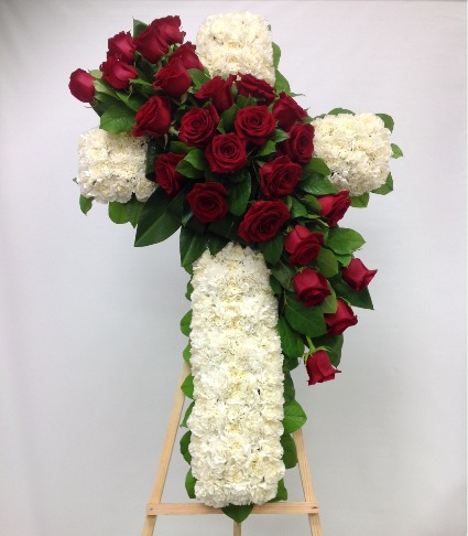 Cross Standing Sympathy Spray