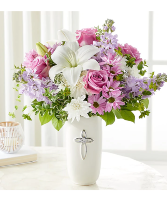 Cross Vase Lavender Vase Arrangement 