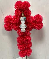 CROSS WITH RELIGIOUS STATUE IN STORE PRICE 