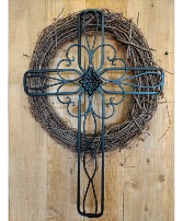 Cross Wreath Permanent Botanical