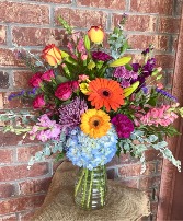Crush mixed fresh arrangemnt