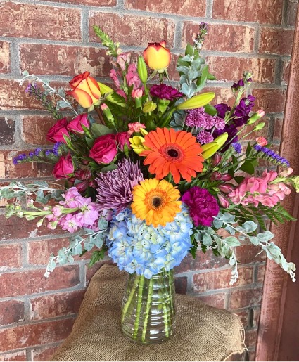 Crush mixed fresh arrangemnt