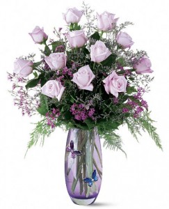 Crystal Butterfly Bouquet Keep Sake Vase Limited vases avalible
