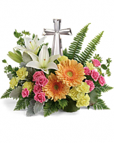 Crystal Cross Arrangement Fresh Flowers