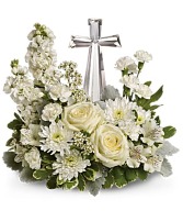 Crystal Cross Bouquet White 