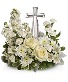 Crystal Cross Bouquet White 
