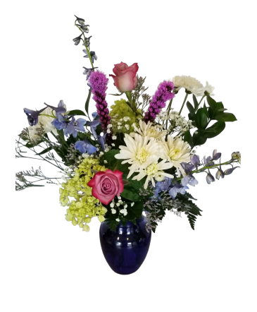 Crystal Lake Tranquility Fresh Arrangement in Enfield, NH | SAFFLOWERS