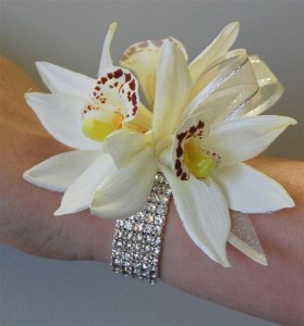 Crystal orchid corsage 