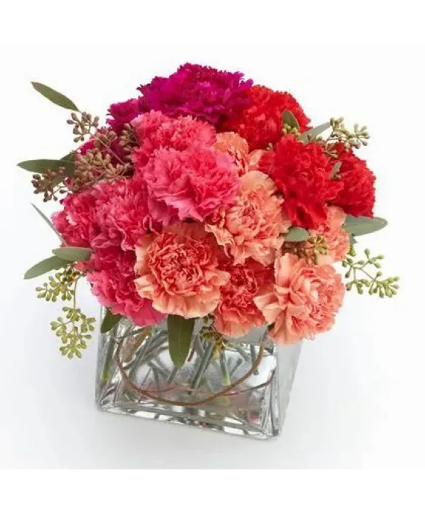 Cube - Array of Carnations Arrangement