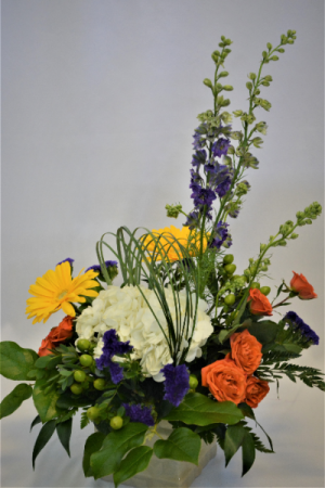WITH THE GLOW OF RADIANCE FRESH FLOWER ARRANGEMENT