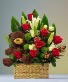 Cuddle Me Roses & Lilies Basket Same Day Delivery
