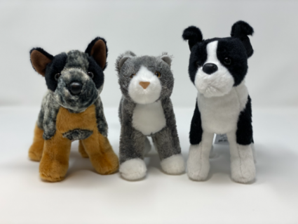 Cuddlers Clanger the Cattle dog, Scatter the Cat OR Quincey the Boston Terrier