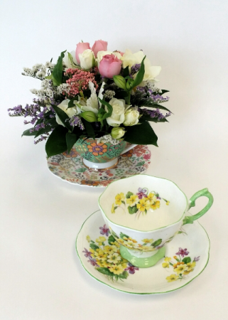 Cup of Blooms Collector's Tea Cup Arrangement in Delta, BC | FLOWERS BEAUTIFUL