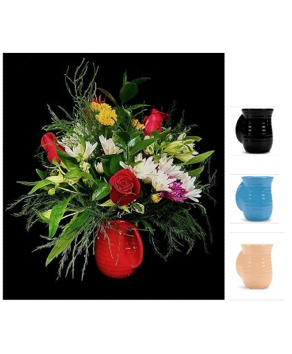 Cup of Blooms Floral Design in a Handwarmer Mug