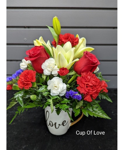 Cup of Love Coffee mug arrangement