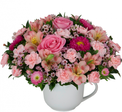 Cup of love fresh arrangement not exactly as shown