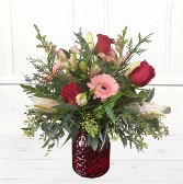 Valentine Mix in Red Vase 