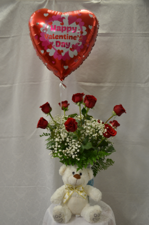 valentines boutique rose bear