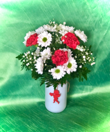 Cupid Vase of fresh flowers