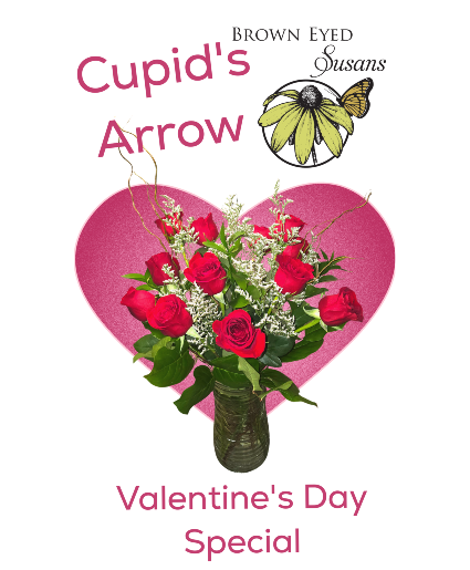 Cupid's Arrow Vased Arrangement