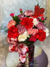Cupid’s Celebration  Fresh cut floral in vase