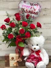 Romance Special Roses Candy and Plush