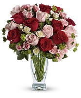 Cupid's Creation with Red Roses assorted flowers