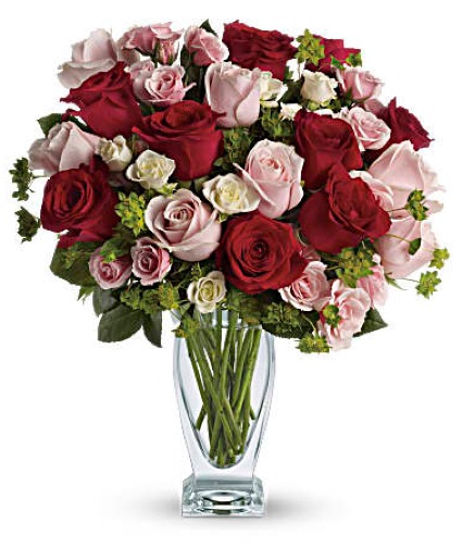Cupid's Creation with Red Roses assorted flowers