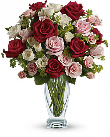 Cupid's Creation with Red Roses Bouquet