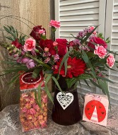 Cupid's Delight Designer choice floral with Gifts