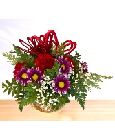 Cupid’s Garden Basket Arrangement