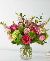 Cupid's Garden Valentine's Vased Arrangement