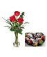 Cupid's Pairing Arrangement & Chocolate Covered Strawberries Bundle