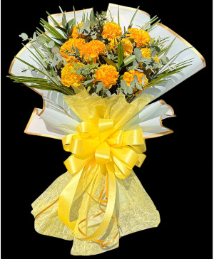 Curly Yellow Ranunculus  Bouquet