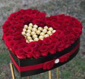 Custom Design Heart with chocolate  Design Heart With Red Rosas & Chocolate 