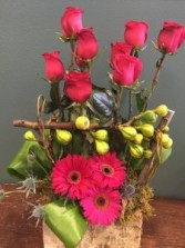 Custom Designed Roses and Gerberas Your Choice of Colors