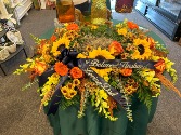 Custom Fall Urn Holder Funeral Flowers