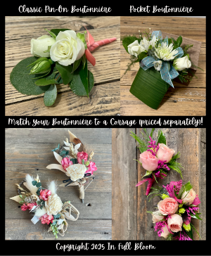 Custom Floral Boutonniere Boutonniere