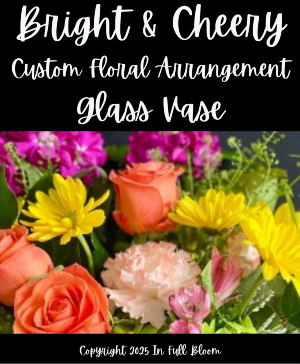 Custom - Glass Vase - Bright & Cheery Custom - Glass Vase