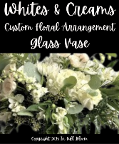 Custom - Glass Vase - Whites & Creams Custom - Glass Vase
